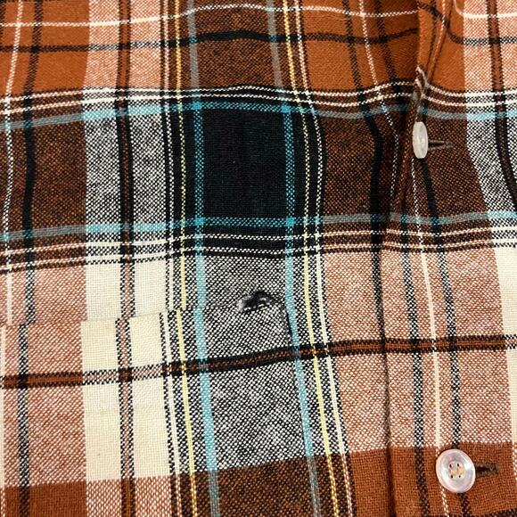 Vintage 50's Penney's Towncraft Loop Collar Flannel Medium - Picture 7 of 8